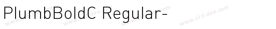 PlumbBoldC Regular字体转换